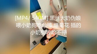 [MP4/ 540M] 黑丝大奶伪娘 喂小奶狗吃仙棒 爆菊花 插的小奶狗哼哈不停