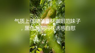 气质上佳苗条身材御姐范妹子，黑色漏洞网袜诱惑自慰