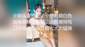 小陈头星选约了个萝莉裙白色丝袜萌妹子啪啪，近距离特写口交镜头前站立后入大力猛操